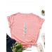 Women Lunar Eclipse Graphic Print Multi  Color O  Neck Short Sleeve Daily T  Shirt